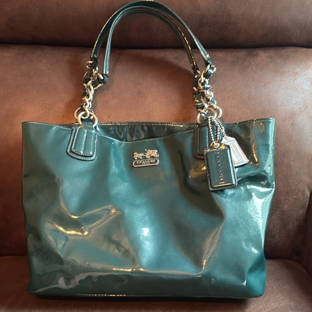 Coach Teal Leather Bag
